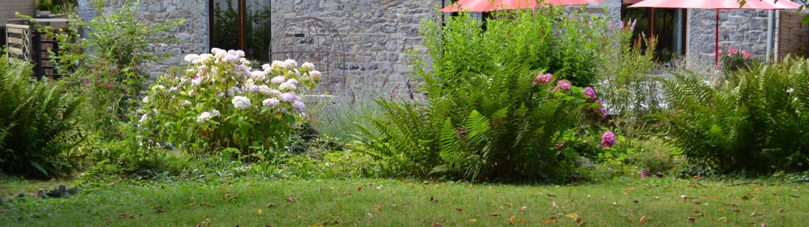 extérieur jardin au plaisir maison d'hôtes ludique et insolite Hastière Dinant Namur Belgique Cluedo B&B